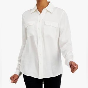 Alfani Women's Satin Utility Shirt